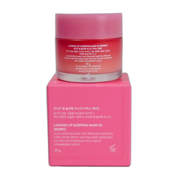 Laneige Lip Sleeping Mask Ex Berry 20g Strawberry Scent with Applicator - Picture 2 of 2